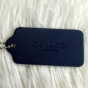 2" COACH Blue Fob Bag Charm Hang tag Hangtag
